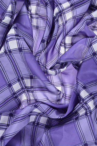 Checked Silk Foulard With Tassels