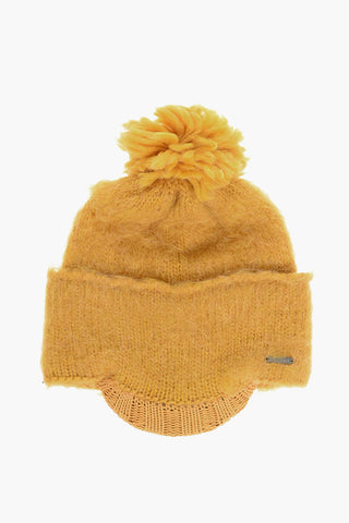 Beanie aus Wollmischung mit Schirm