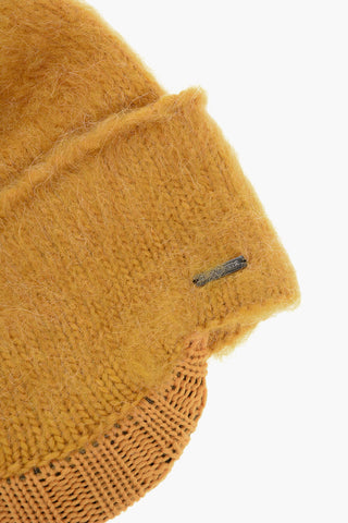 Beanie aus Wollmischung mit Schirm