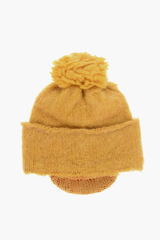 Beanie aus Wollmischung mit Schirm