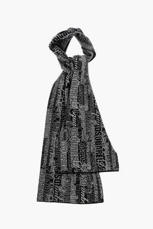 Wool Scarf with All-Over Logo