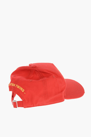 Cotton Gabardine Baseball Cap CLIMBING TWINS with Raised Detail