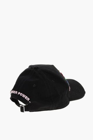 Embroidered FLOWER POWER Cap with Golden Metal Monogram