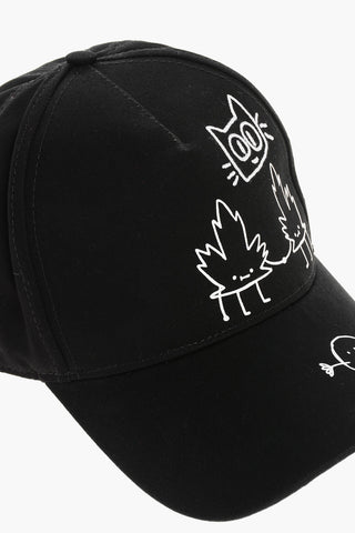Printed Cotton Gabardine CARTOON Cap