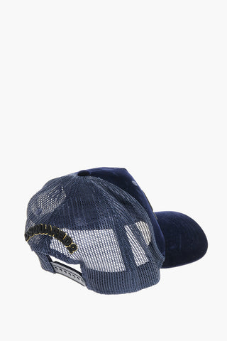 Mesh and Velvet CHIC2 Trucker Cap with Embossed Detail