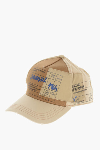 Cappello Baseball D2 CLARATION in Gabardina di Cotone Stampato