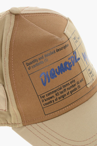 Cappello Baseball D2 CLARATION in Gabardina di Cotone Stampato