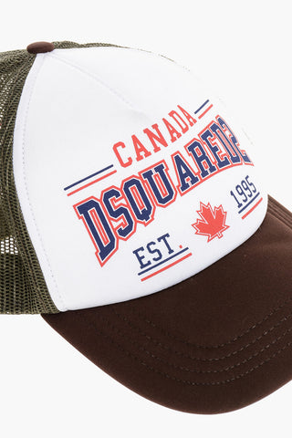 Cappello Baseball Trucker Bicolore con Logo Stampato