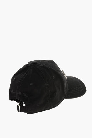 Solid Colour Cap with Rhinestone and Beads Embellishment