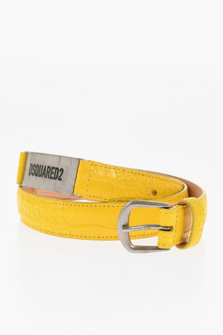 Leather Crocodile-Effect Belt 30mm
