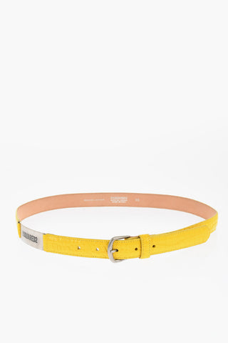 Leather Crocodile-Effect Belt 30mm