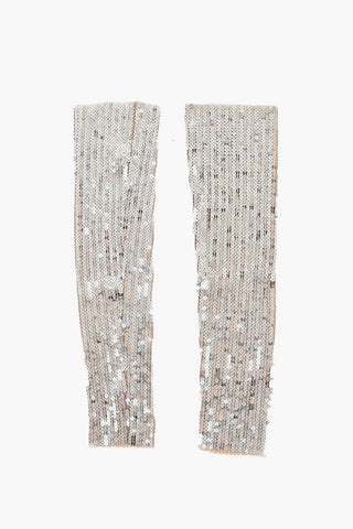 Solid Color Sequined Muffs