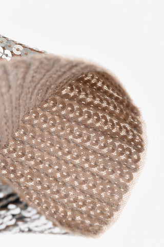 Solid Color Sequined Muffs