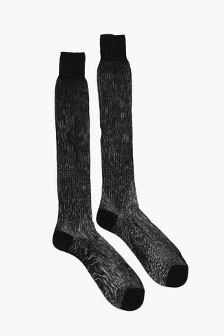 Solid Color Ribbed Long Socks