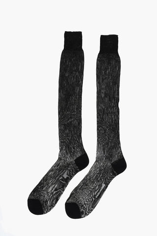Solid Color Ribbed Long Socks