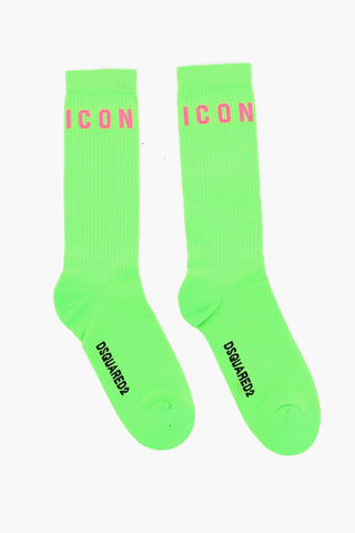 ICON Fluorescent Ribbed Mid-Crew Socks