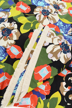 Lightweight Cotton Beach Towel With Floral Pattern