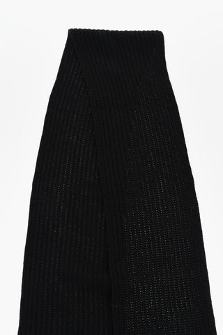 ICON Solid Wool-Blend Scarf with Embossed Logo