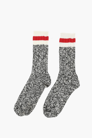 Melange Mid-Crew Socks with Contrasting Detail