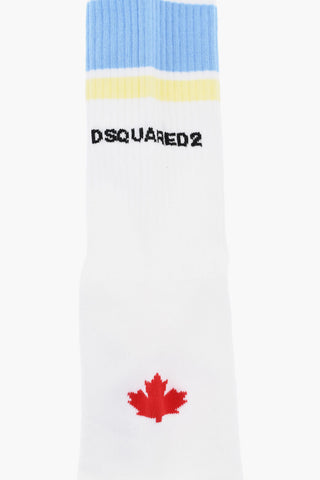 Cotton Blend Mid-Crew Socks with Contrasting Details