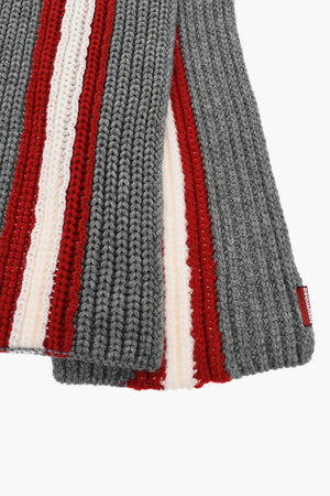 Alpaca-Blend Striped Scarf