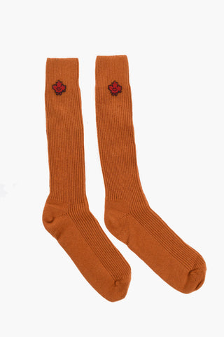 Solid Color Wool Blend Long Socks