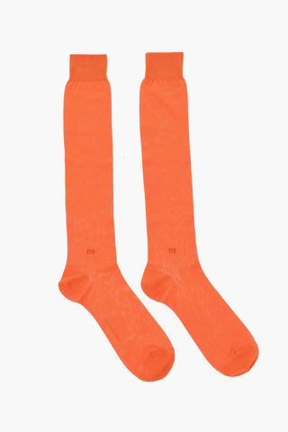Solid Color Cotton Blend Long Socks