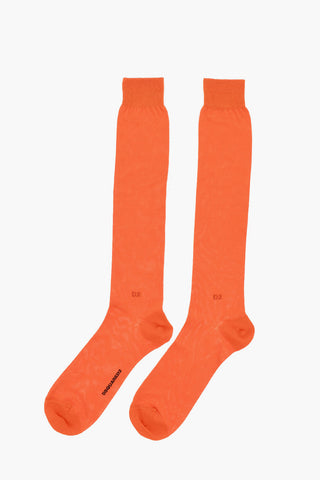 Solid Color Cotton Blend Long Socks