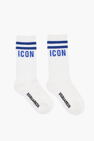 ICON Ribbed Mid-Crew Socks with Contrasting Details