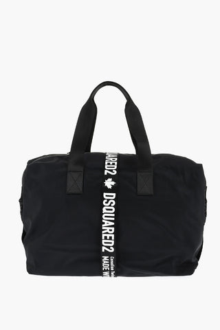 Solid Color Cordura Fabric MADE WITH LOVE Duffle Bag with Logoed Band