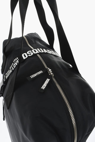 Solid Color Cordura Fabric MADE WITH LOVE Duffle Bag with Logoed Band