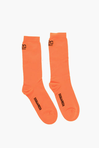 Mid-Crew-Socken aus Stretchstoff mit Kontrastdetails