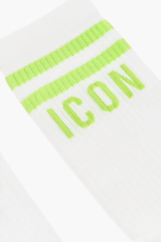 ICON Ribbed Mid-Crew Socks with Contrasting Details