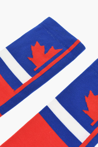 Two-Tone Stretch Nylon Mid-Crew Socks