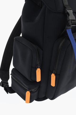 Neoprene Multi-Pocket Backpack with Contrasting Details