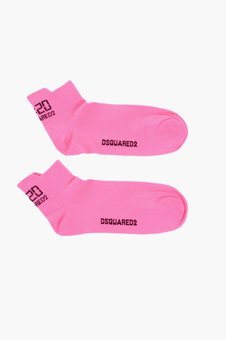 Stretch Fabric Low-Cut Socks with Contrasting Details