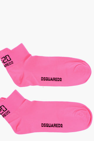 Stretch Fabric Low-Cut Socks with Contrasting Details