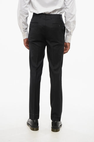 Virgin Wool LEADER Pants with Flush Pockets