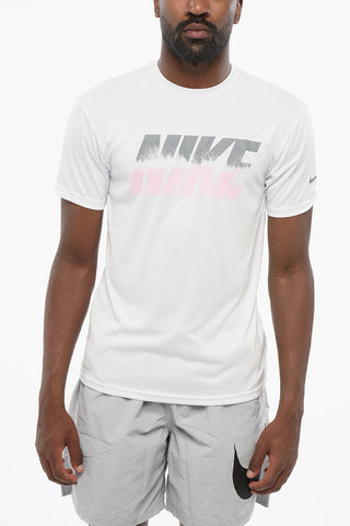 SWIM T-Shirt mit Rundhalsausschnitt HYDROGU mit verblasstem Logo