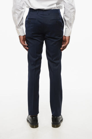 CODE 4-Taschen-Hose aus Schurwolle mit verdecktem Verschluss