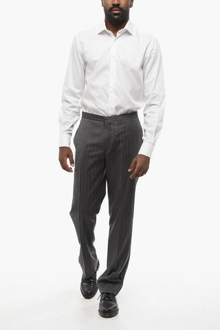Pinstriped Virgin Wool Trousers CERIM.LEADER