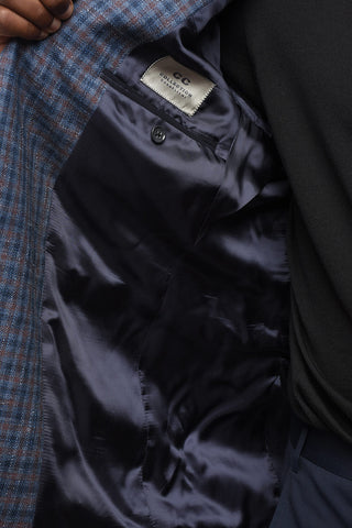 CC COLLECTION Einreihiger Blazer RIGHT aus Wollmischung mit Karo-Muster