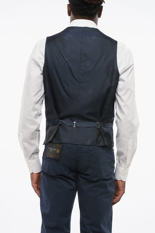 Virgin Wool ACADEMY Waistcoat with Jetted Pockets