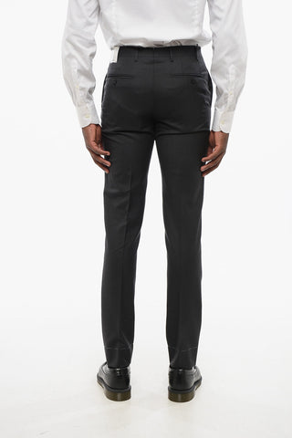 Virgin Wool Trousers ACADEMY with Hidden Closure