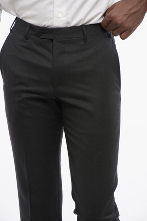 Virgin Wool Trousers ACADEMY with Hidden Closure