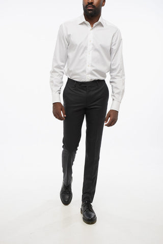 Virgin Wool Trousers ACADEMY with Hidden Closure