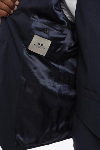 CC COLLECTION Virgin Wool Side Vents Notch Lapel 3 Piece Waistcoat Suit