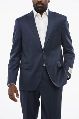 Virgin Wool Center Vent Notch Lapel 2-Button Suit