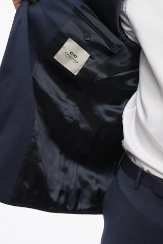 Virgin Wool Center Vent Notch Lapel 2-Button Suit