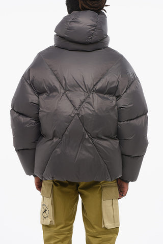 Hooded DOUBLE Down Jacket with Front Zip